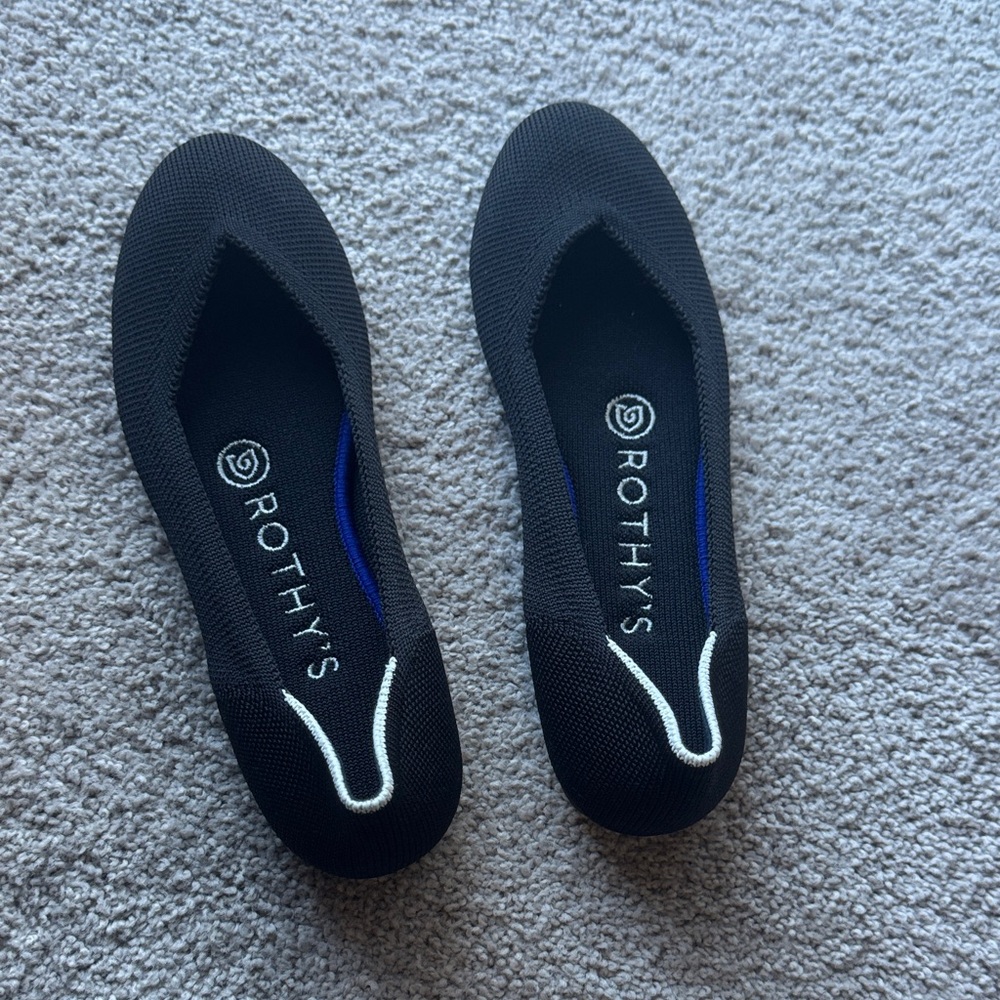 Rothy's Black Flats sz 5